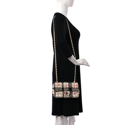 Chanel Tweed Quilted Mini Rectangular Flap Black White Pink 2 of 19