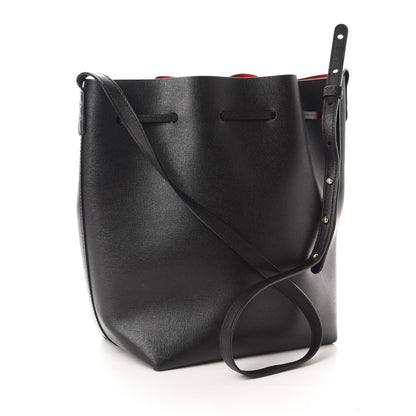 Mansur Gavriel Saffiano Bucket Bag Black Flamma 4 of 11
