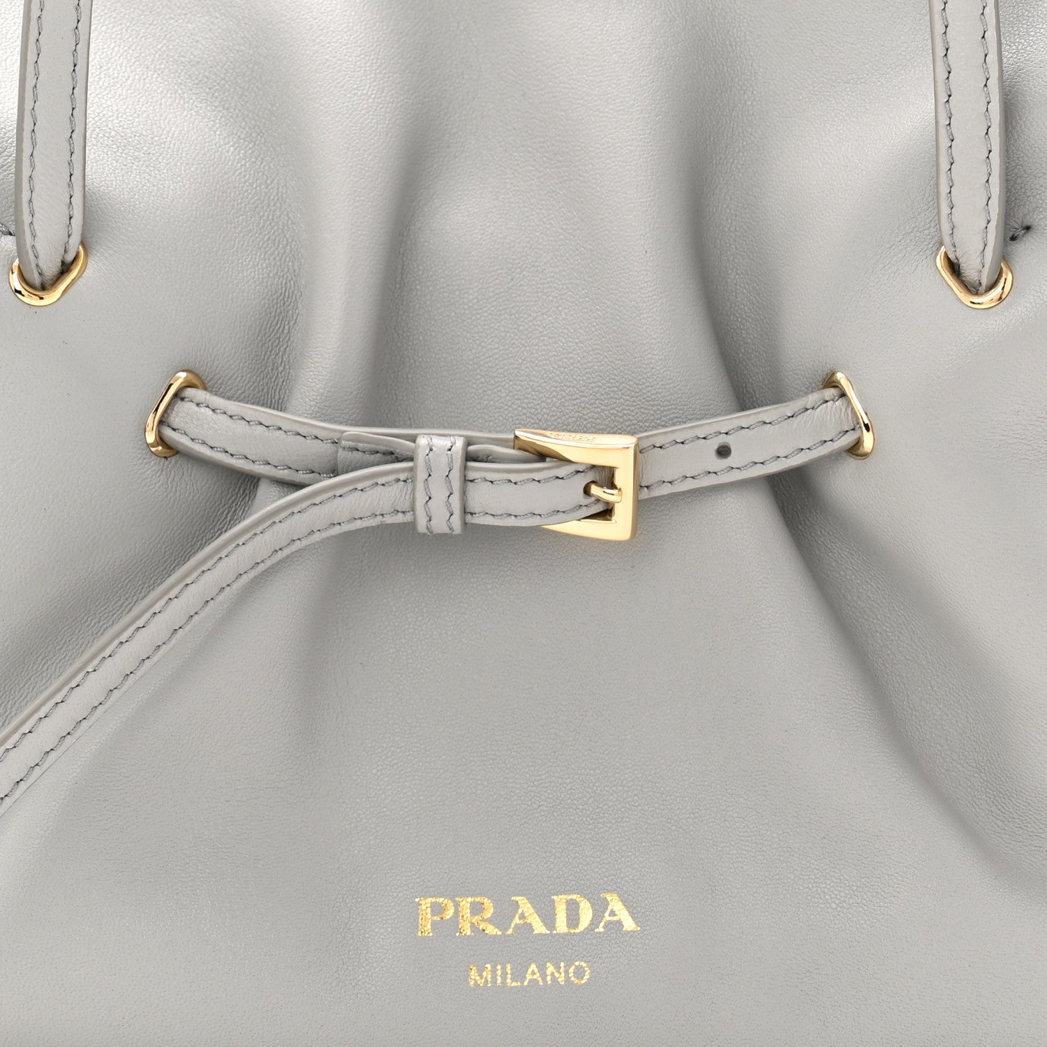 Prada Nappa Small Dada Shoulder Bag Granite Gray 7 of 9