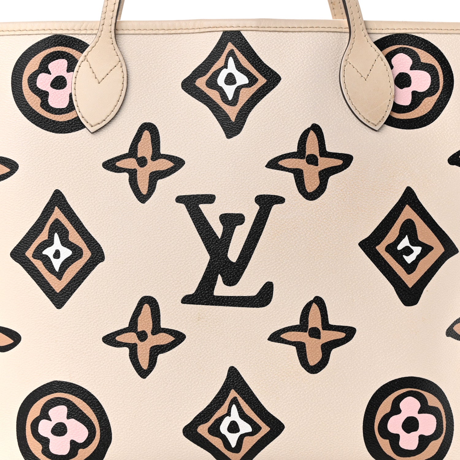 Louis Vuitton Monogram Giant Wild At Heart Neverfull MM Creme 7 of 14