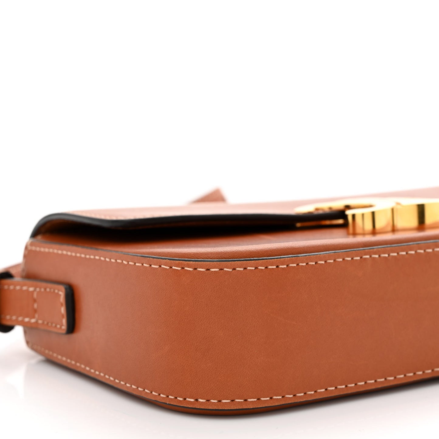 Natural Calfskin Triomphe Shoulder Bag Tan