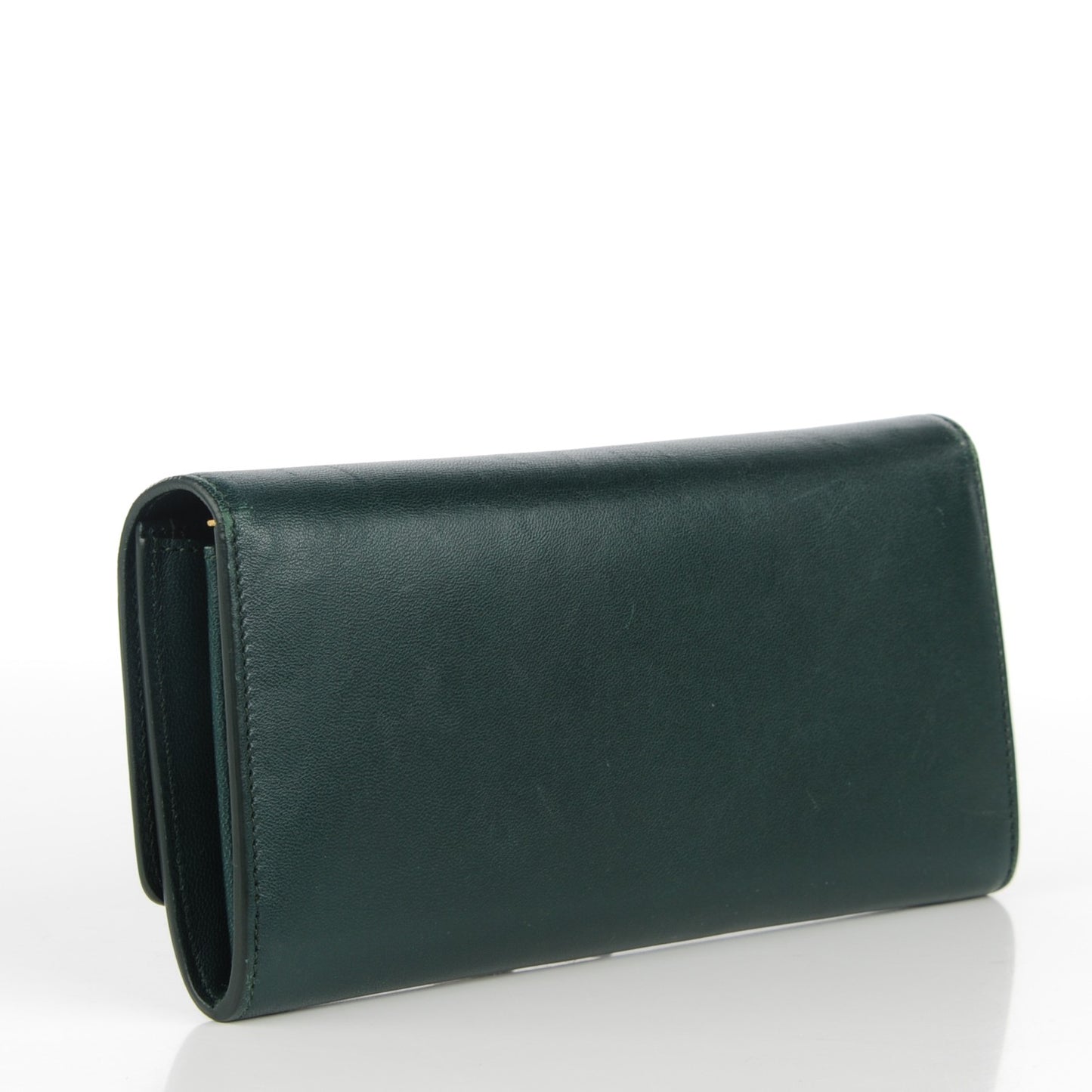 Lambskin Large Flap Wallet Emerald