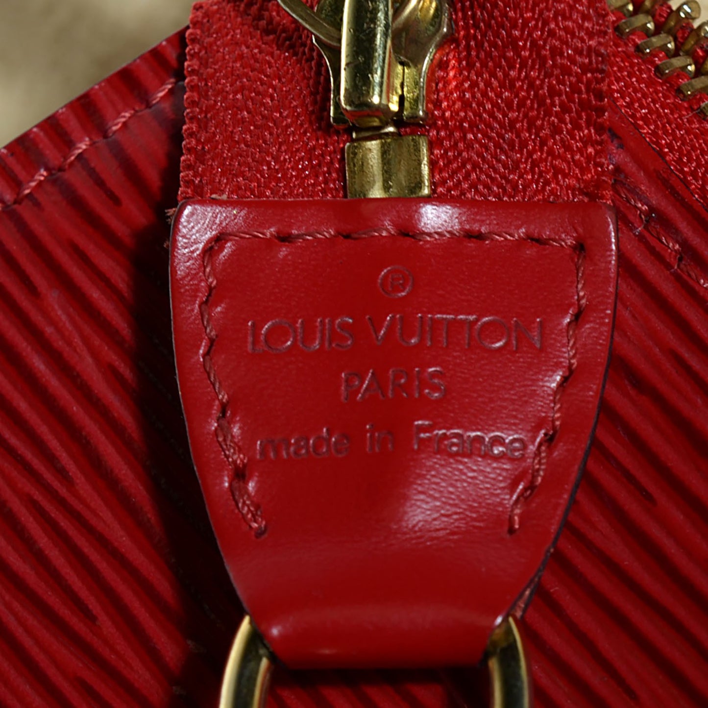 Epi Pochette Accessories 24 Castillan Red