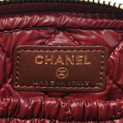 Chanel Lambskin Quilted Small Curvy Pouch Cosmetic Case Black 6 of 10