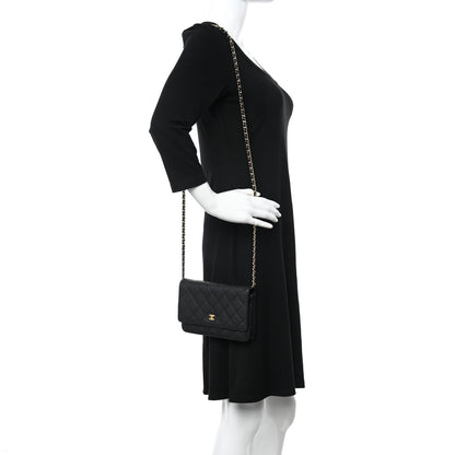 Chanel Caviar Quilted Wallet on Chain WOC Black 2 of 13