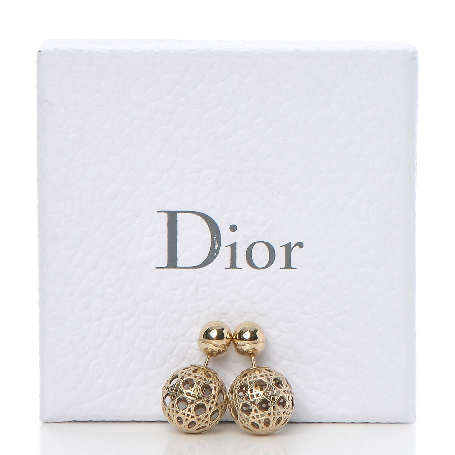 Cannage Mise En Dior Tribal Earrings Gold