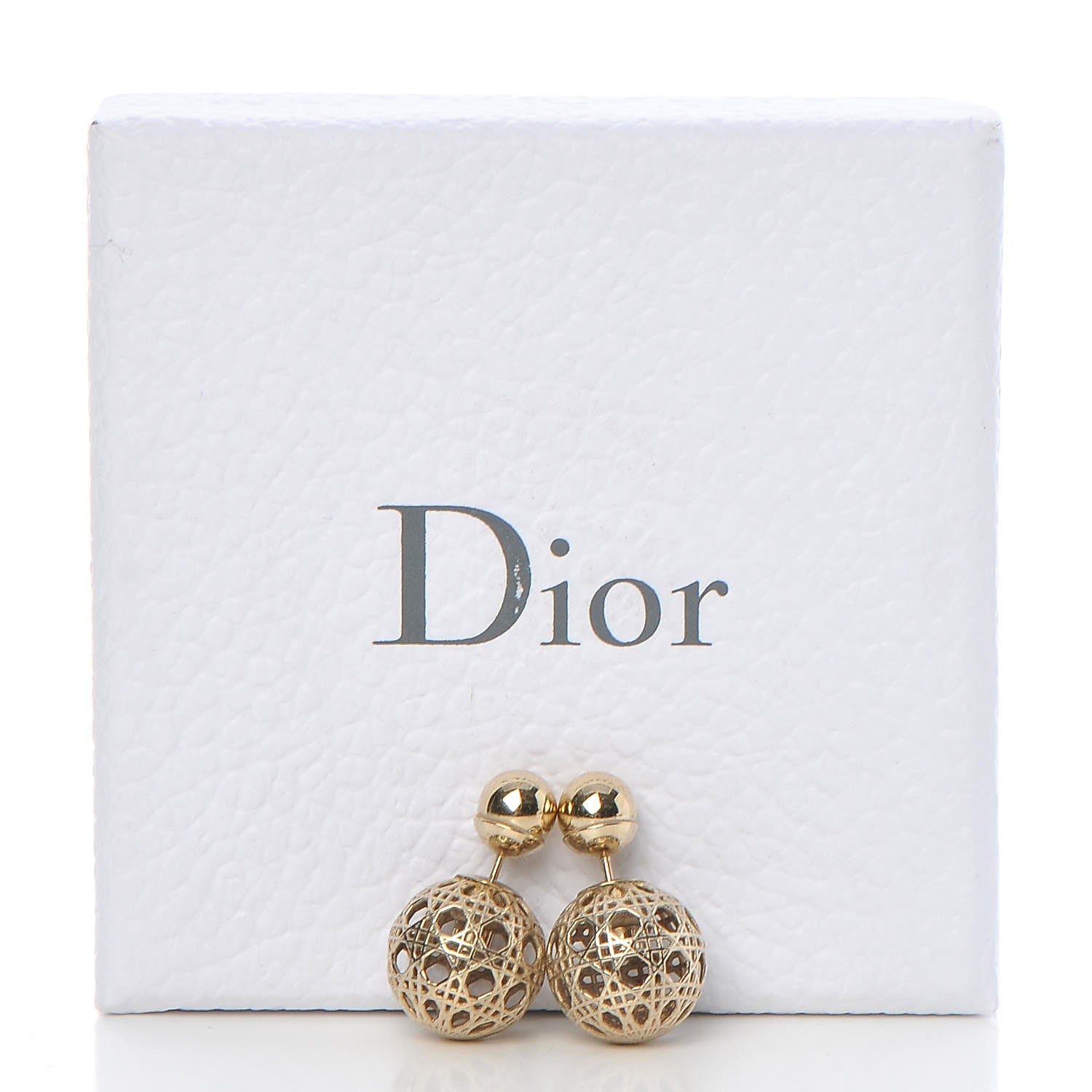 Christian Dior Cannage Mise En Dior Tribal Earrings Gold 4 of 4