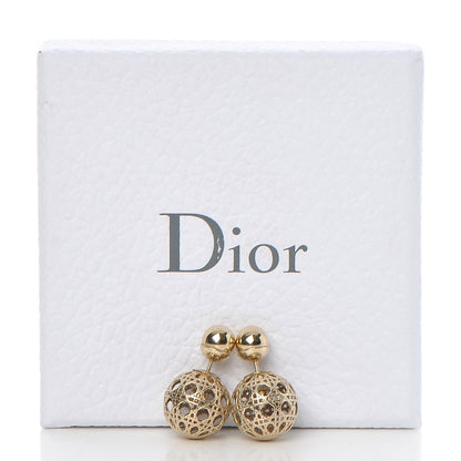 Christian Dior Cannage Mise En Dior Tribal Earrings Gold 4 of 4