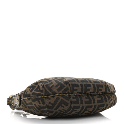 Fendi Zucca Vitello Elite Small Chef Hobo Tobacco Moro Giallo 4 of 12