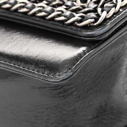 Chanel Glazed Calfskin Quilted Medium Chain Around Boy Flap Black 11 of 14