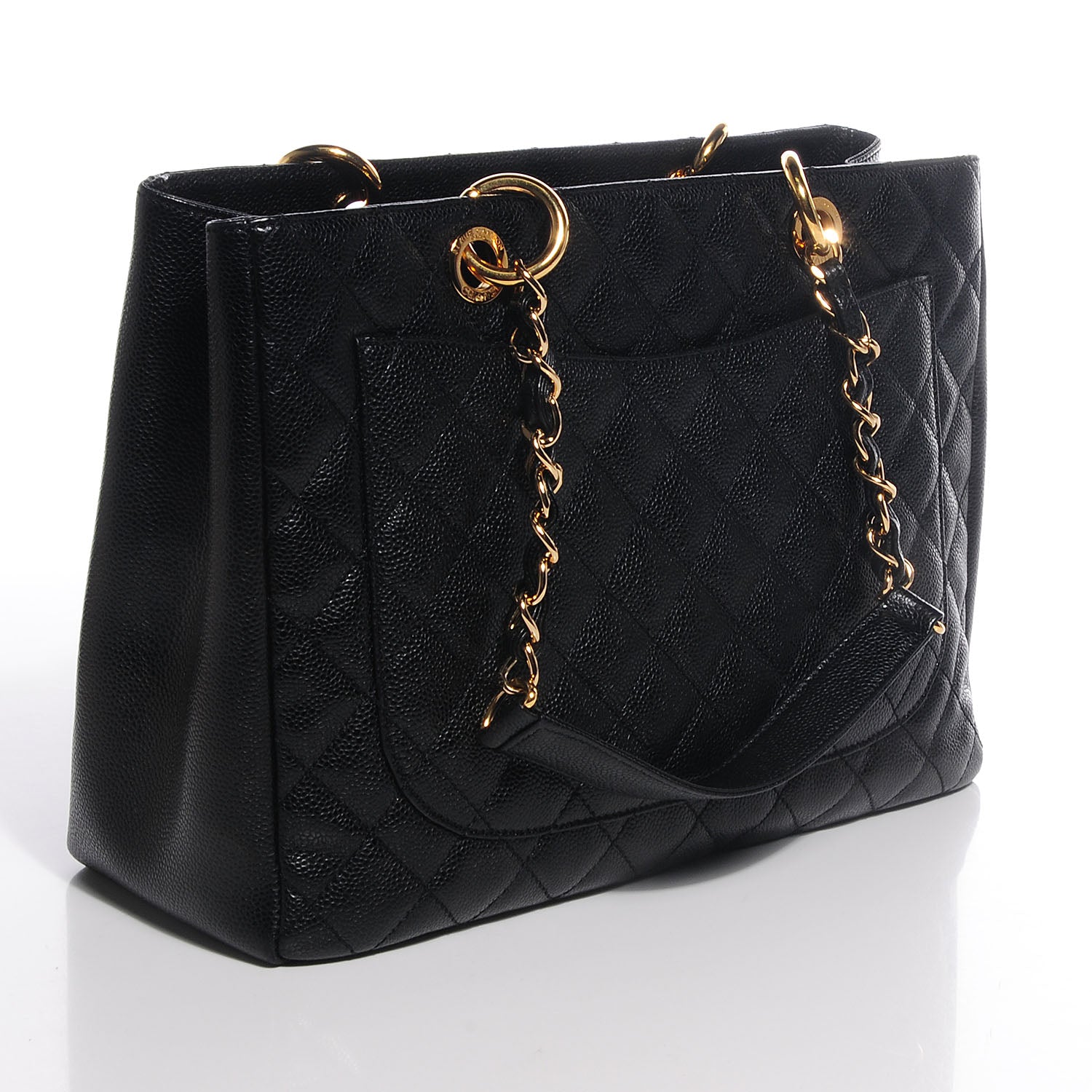 Chanel Caviar Grand Shopping Tote GST Black 3 of 7