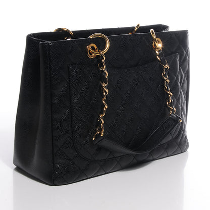 Chanel Caviar Grand Shopping Tote GST Black 3 of 7