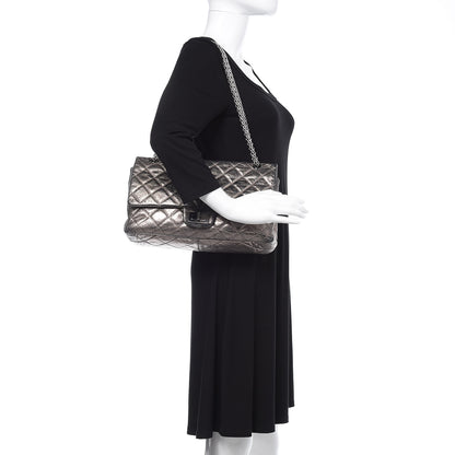 Chanel Metallic Aged Calfskin Quilted 2.55 Reissue 227 Flap Dark Silver 2 of 21