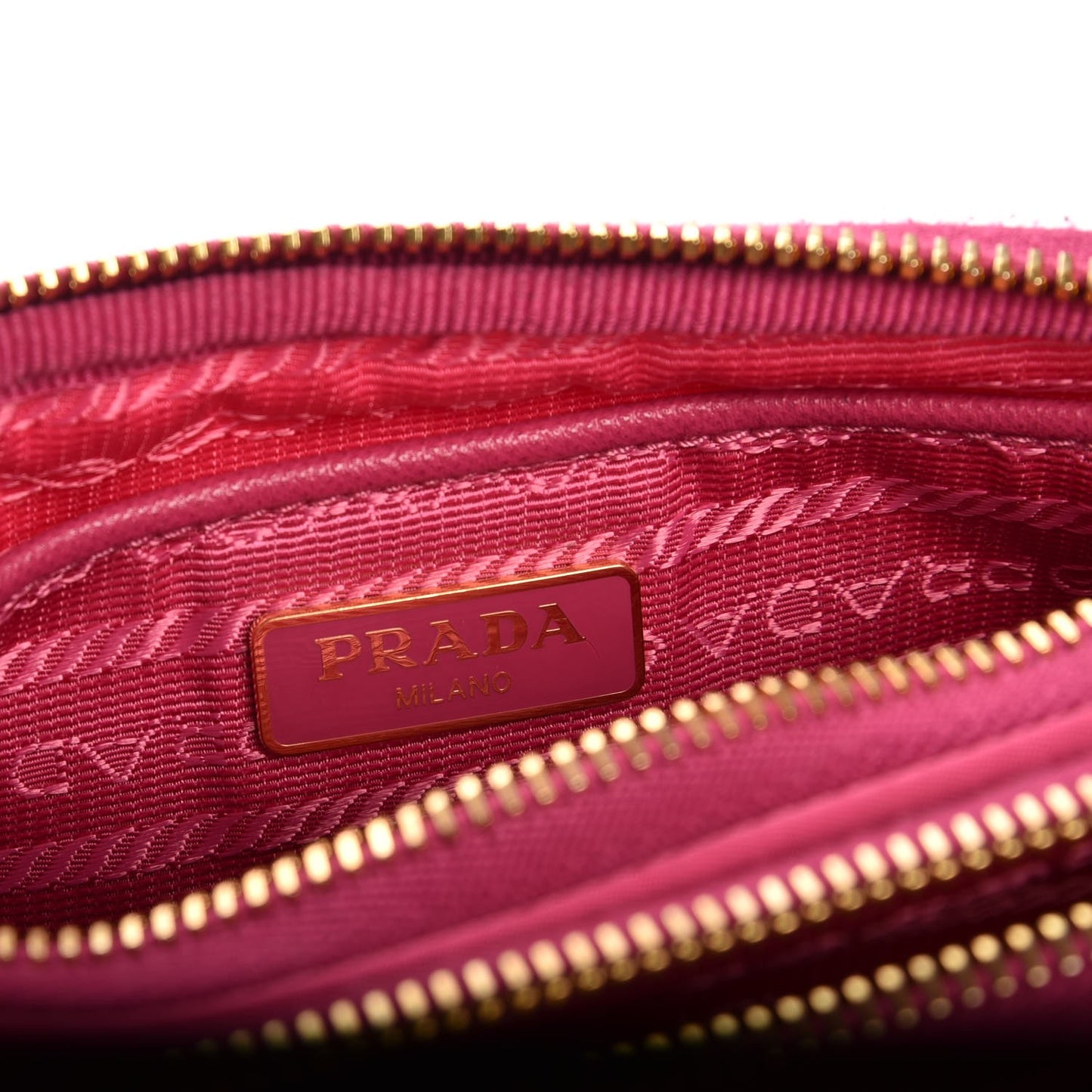 Tessuto Nylon Saffiano Mini Camera Crossbody Fuxia