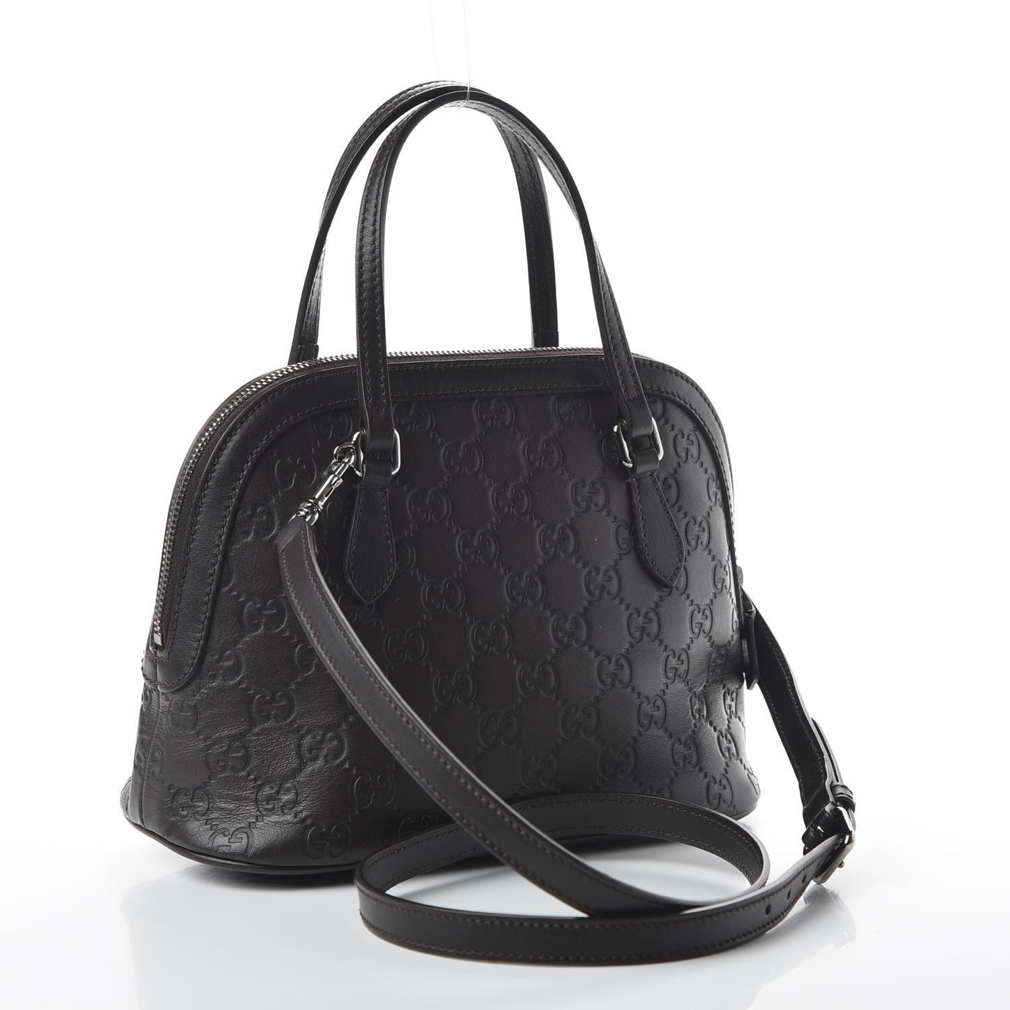 Guccissima Mini Dome Bag Dark Brown