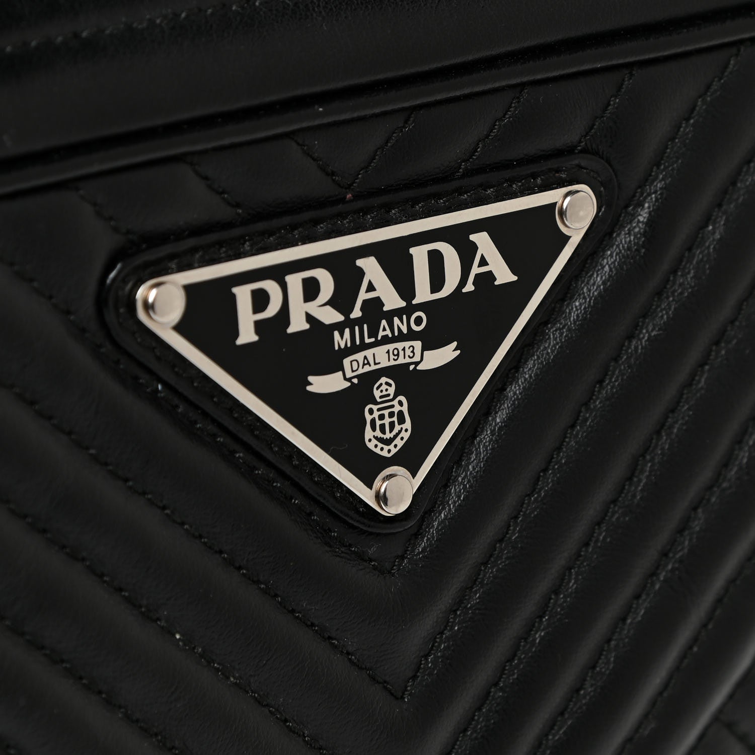 Prada Soft Calfskin Impunture Diagramme Camera Bag Black 11 of 12