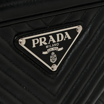 Prada Soft Calfskin Impunture Diagramme Camera Bag Black 11 of 12