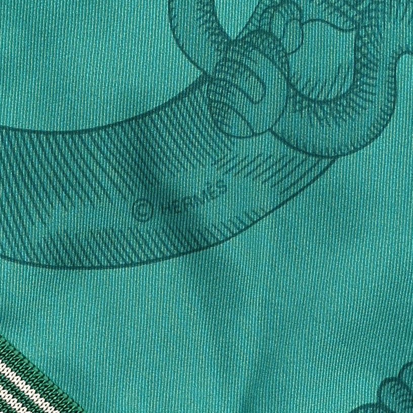Silk Della Cavalleria Scarf 70 Vert White