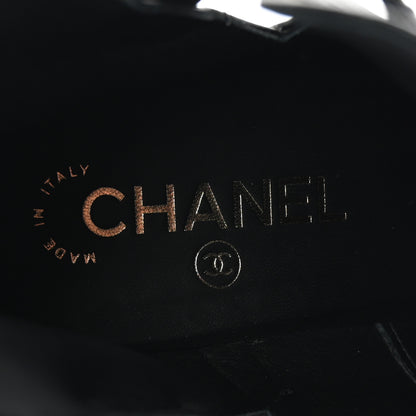 Chanel Lambskin Velvet Cap Toe Short Ankle Boots 39 Black 8 of 9