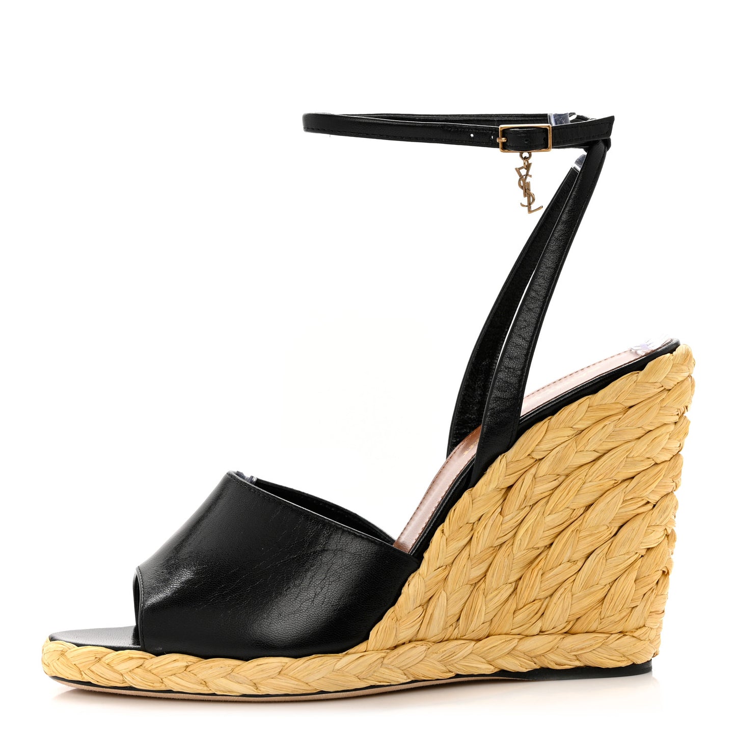 Calfskin Paloma Espadrille 95 Wedges 37 Black