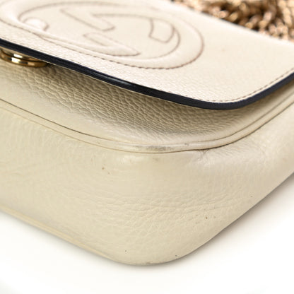 Gucci Pebbled Calfskin Small Soho Flap Crossbody Off White 10 of 21