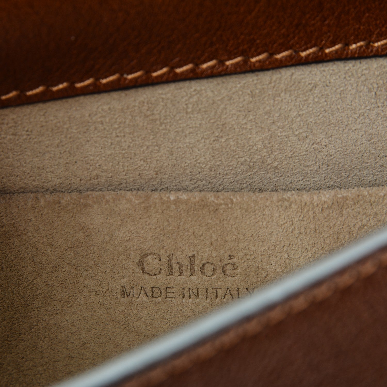 Chloe Calfskin Suede Small Nile Bracelet Bag Caramel 7 of 7