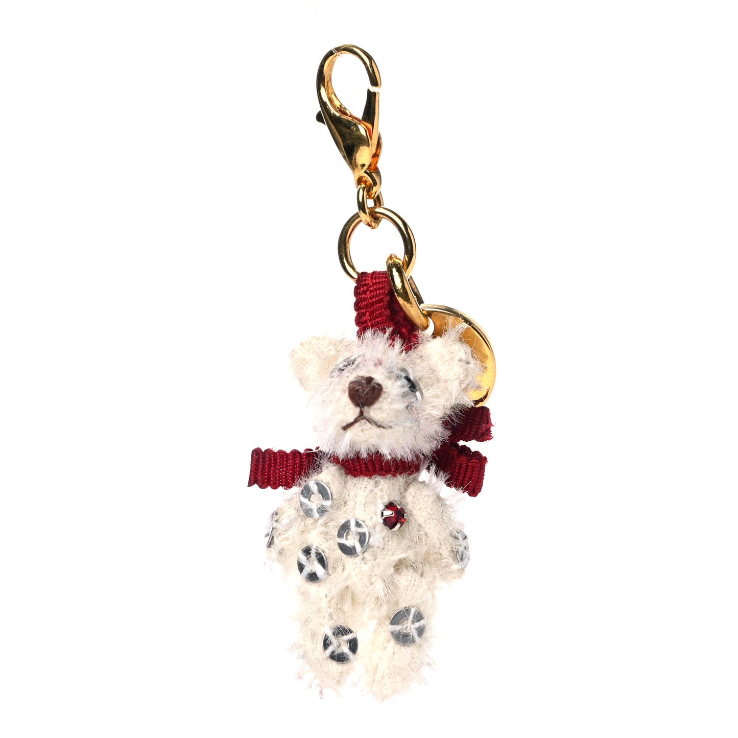 Teddy Bear Keychain White