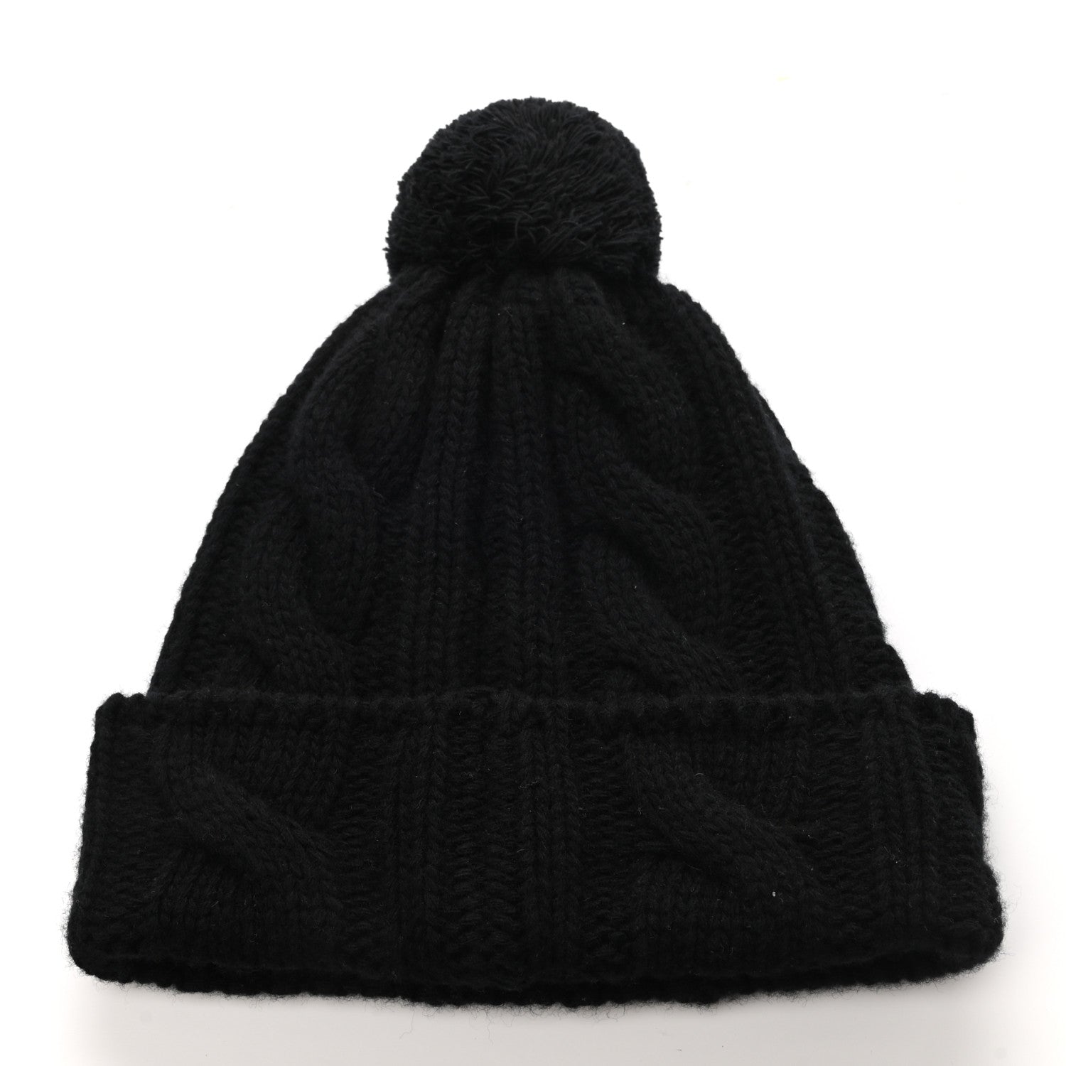 Gucci X THE NORTH FACE Wool Cable Knit Beanie Hat S Black 3 of 4