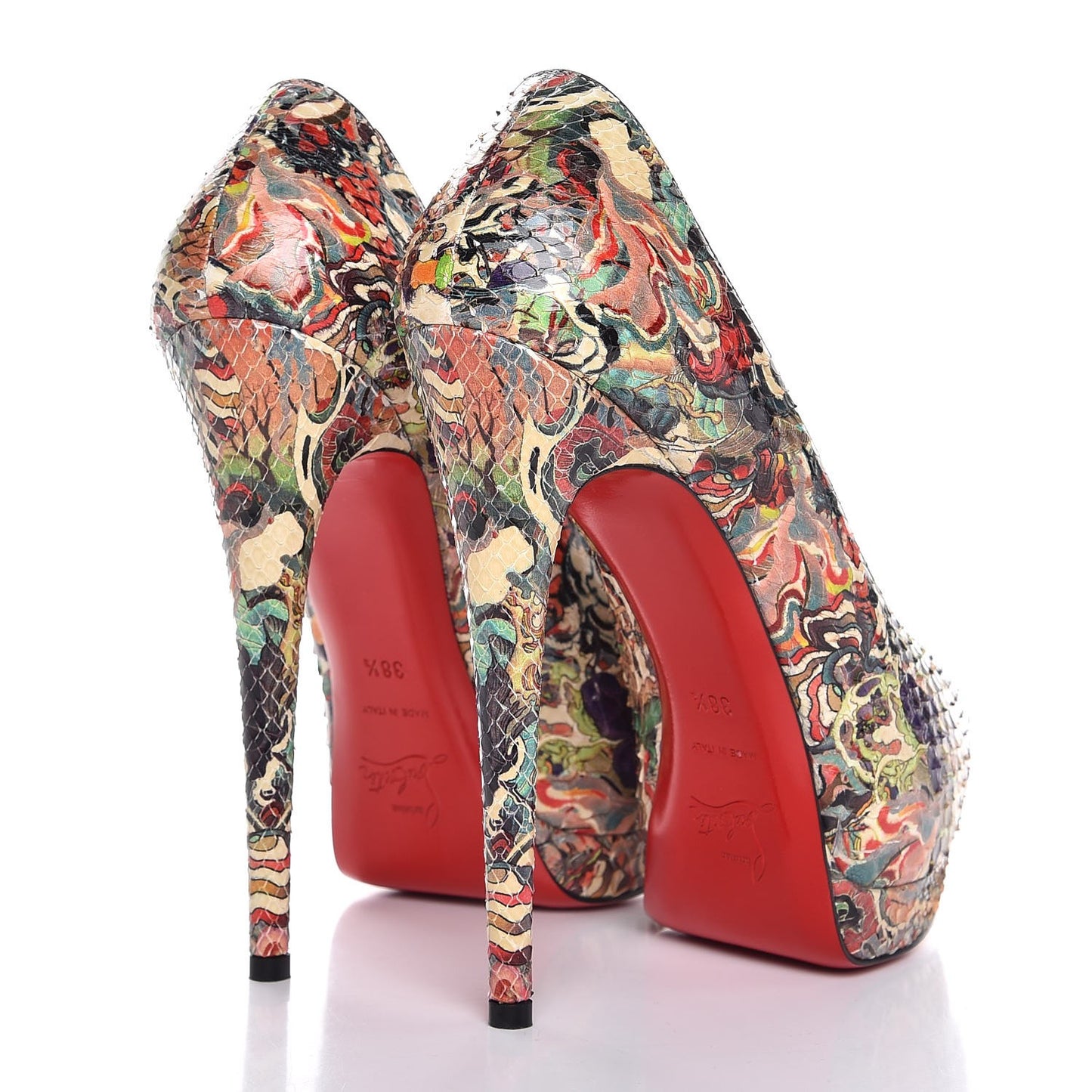 Python Faience Lucido Palais Royal 140 Pumps 38.5 Multicolor