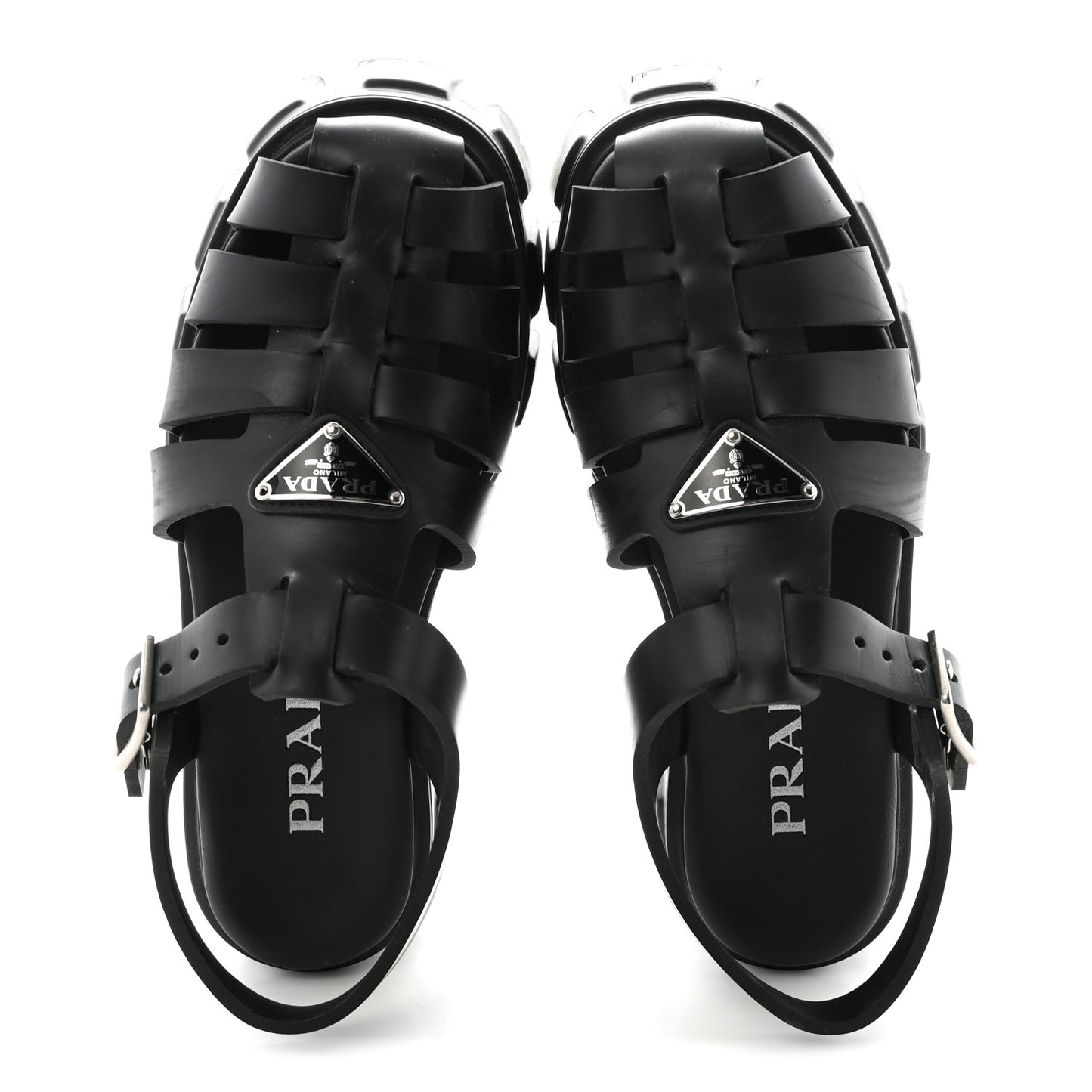Foam Rubber Triangle Logo Monolith 55mm Cage Sandals 39 Black 36 Black