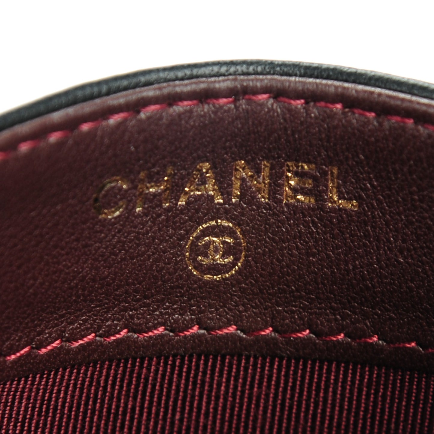 Lambskin Quilted Card Holder Black