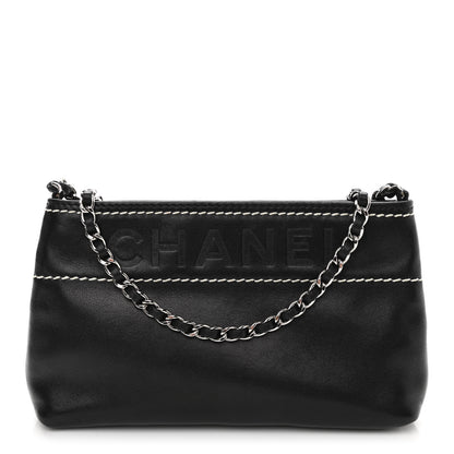 Chanel Lambskin Lax Pochette Black 1 of 12