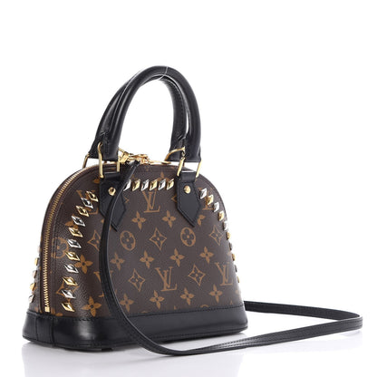 Louis Vuitton Monogram Macassar Studded Alma BB 4 of 8