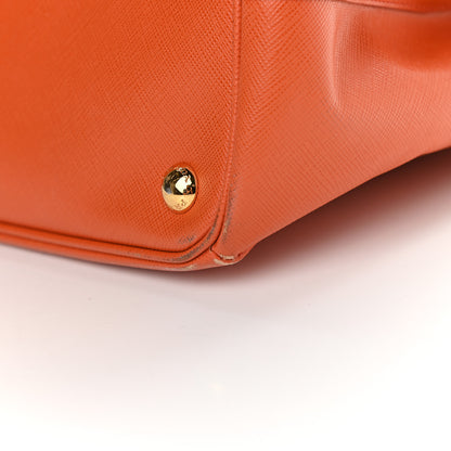Prada Saffiano Large Galleria Double Zip Tote Papaya 13 of 14