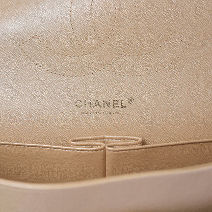 Chanel Iridescent Caviar Quilted Jumbo Double Flap Beige 6 of 8
