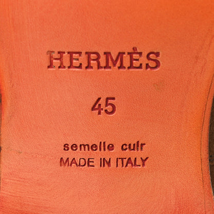 Hermes Veau Velours Mens Fortune Ankle Boots 45 Brun Fume 8 of 15