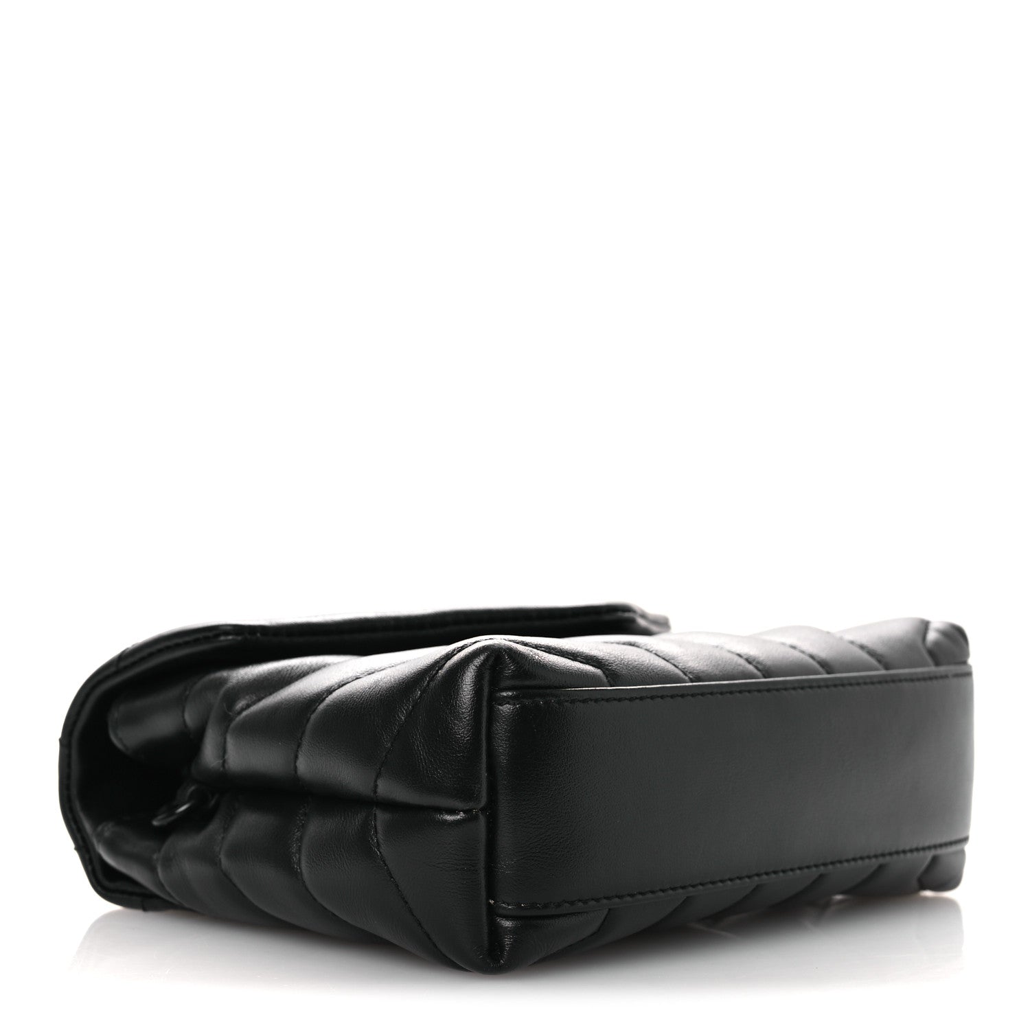 Saint Laurent Calfskin Y Quilted Monogram Monochrome Toy Loulou Crossbody Bag Black 8 of 28