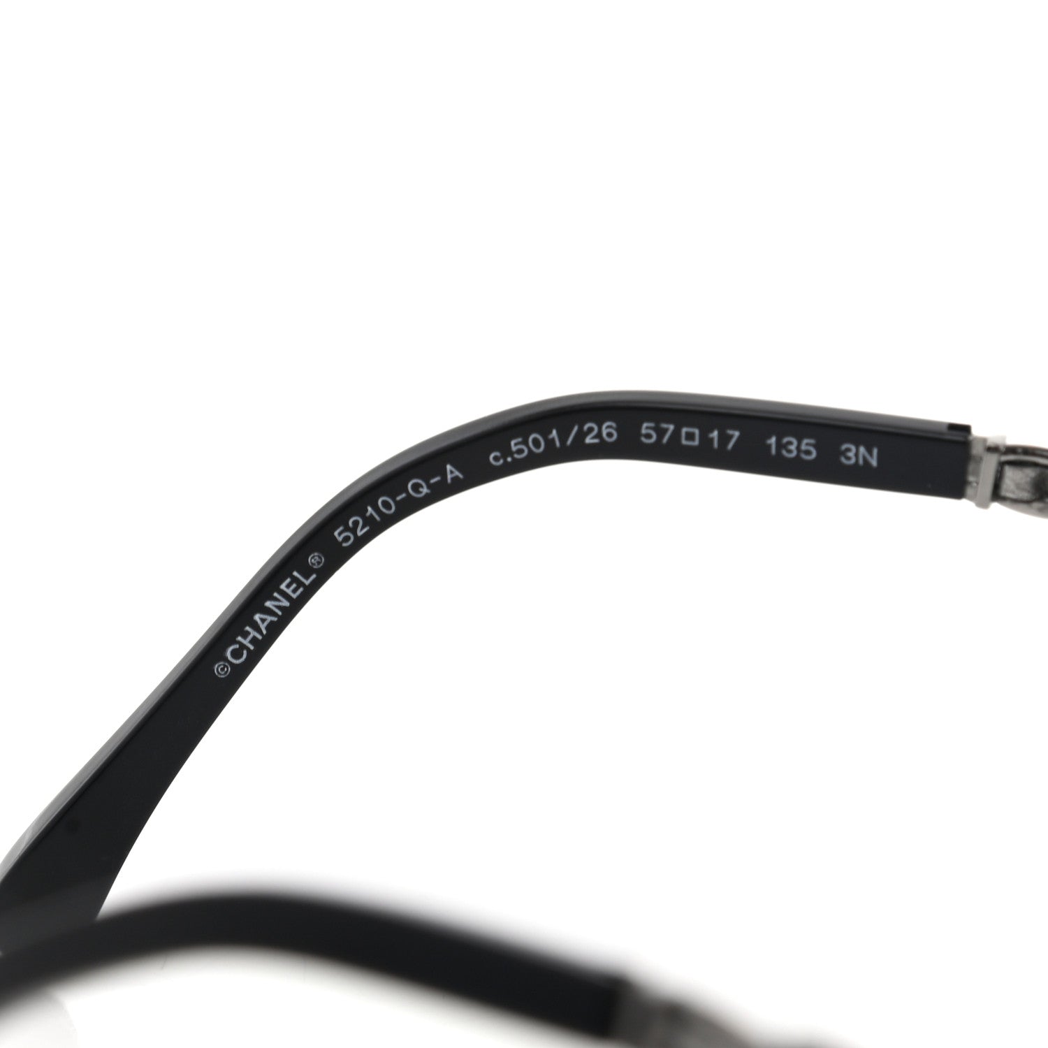 Chanel Lambskin Square Chain Sunglasses 5210-Q Black 7 of 8