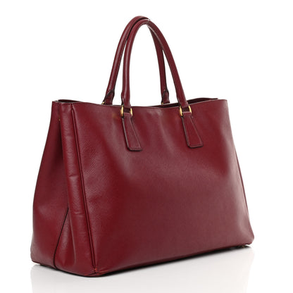 Prada Saffiano Lux Large Tote Cherry 3 of 24