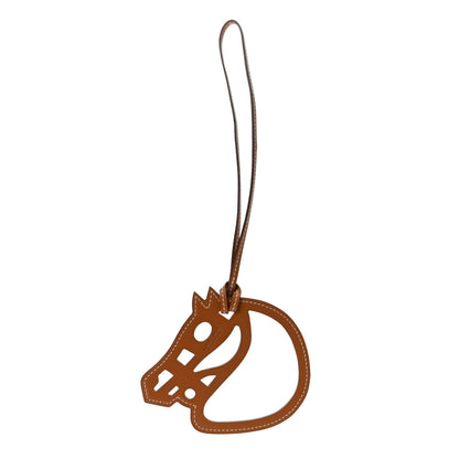 Hermes Barenia Paddock Cheval Horse Bag Charm Fauve 3 of 5