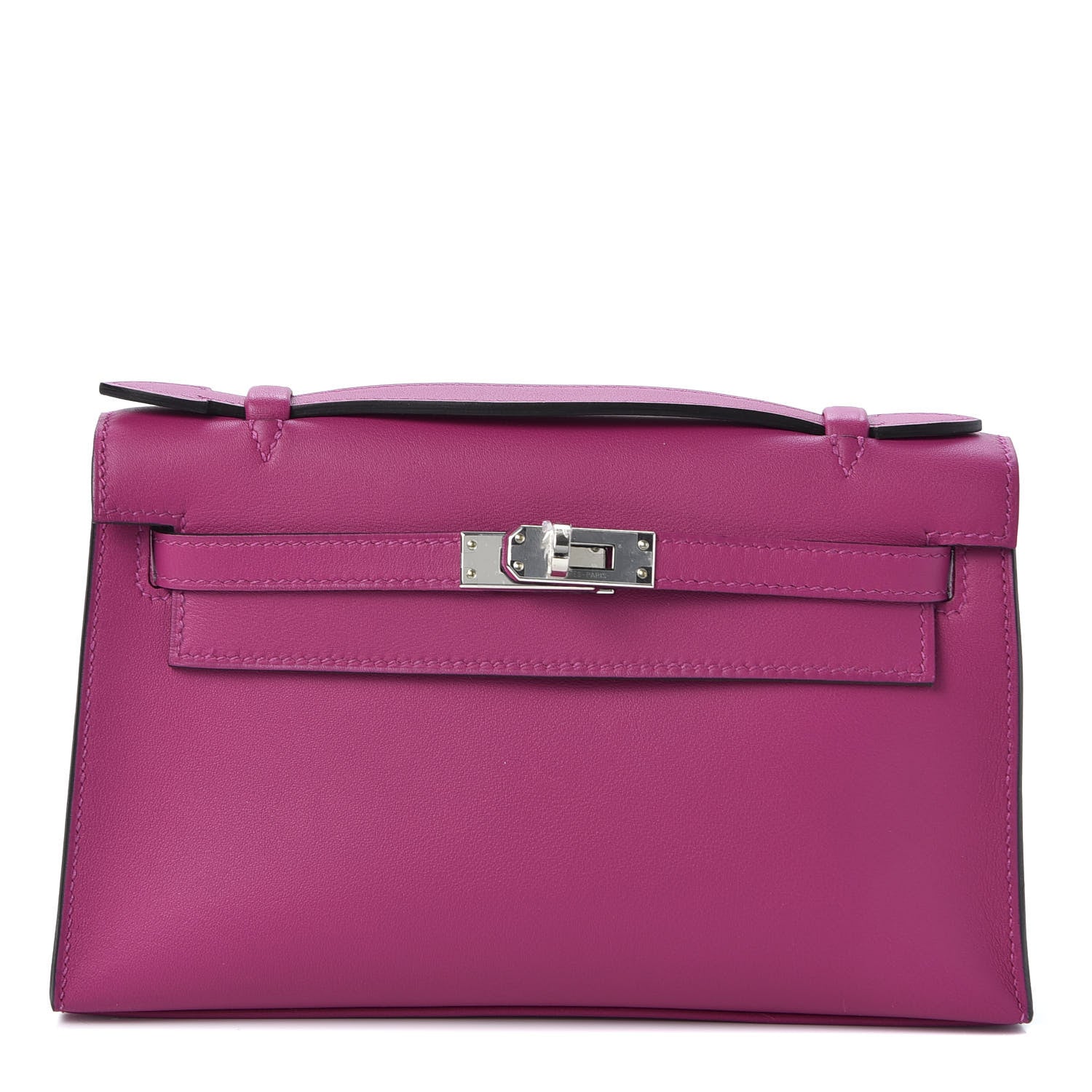Hermes Swift Kelly Pochette Clutch Rose Pourpre 1 of 10