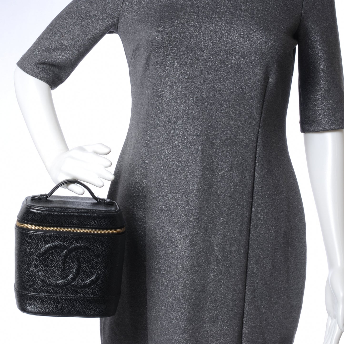 Caviar Cosmetic Vanity Bag Black