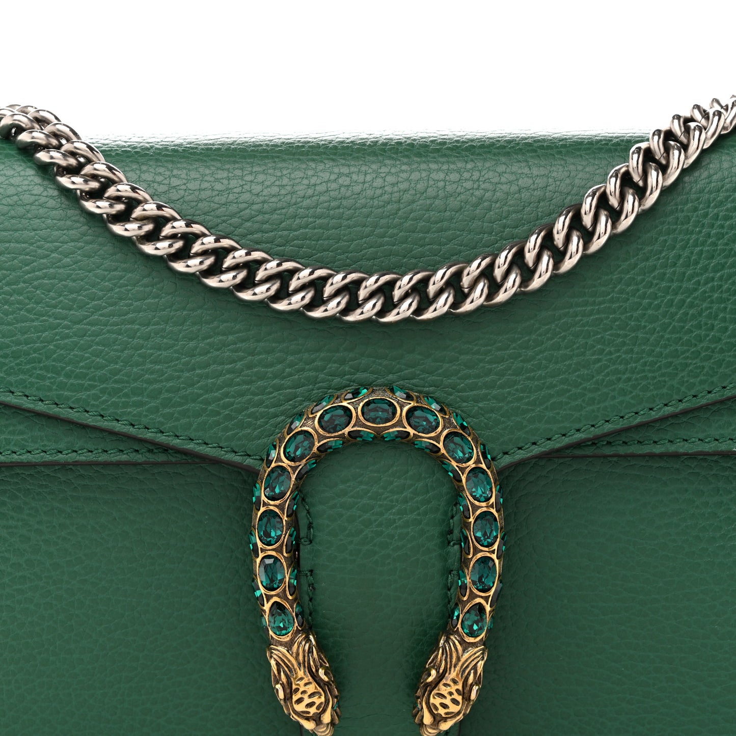 Dollar Calfskin Crystal Small Dionysus Shoulder Bag Emerald