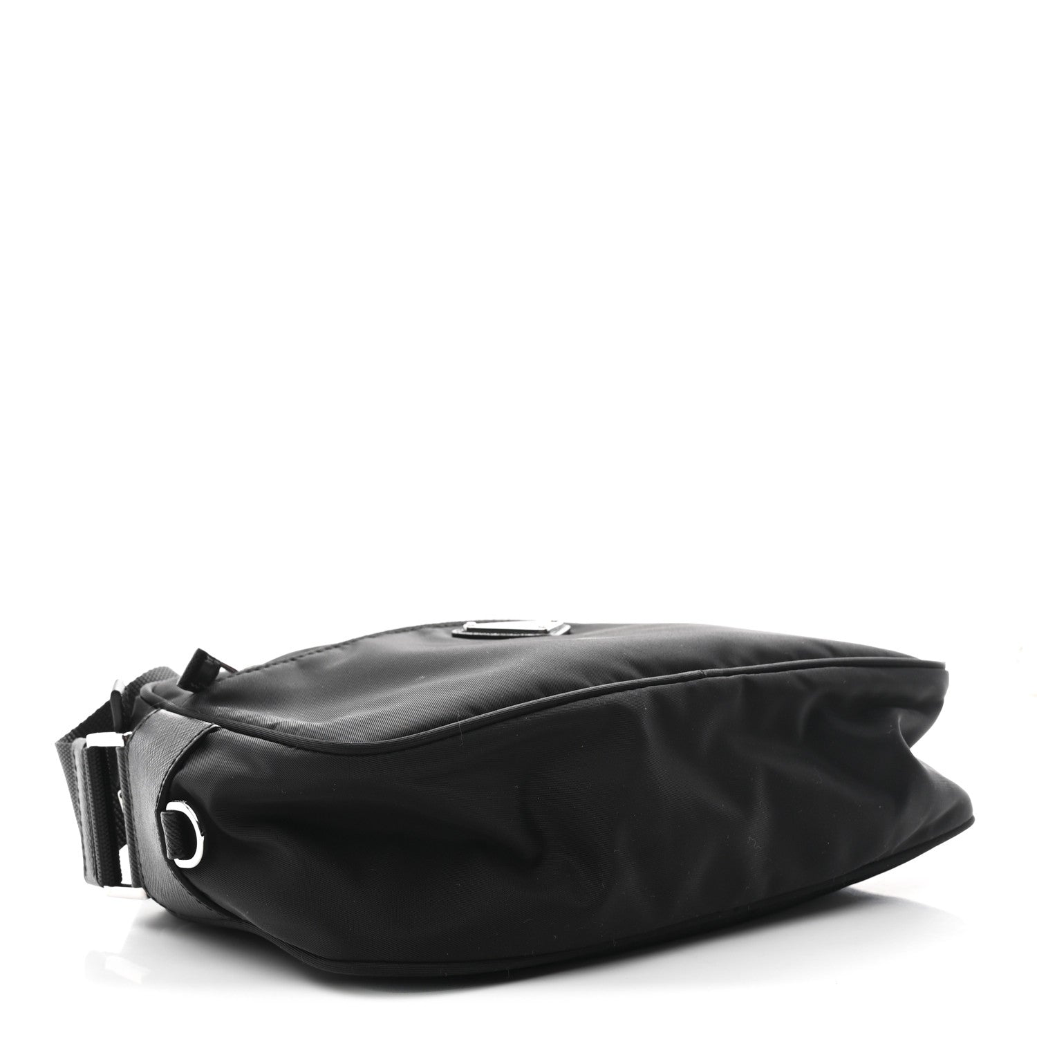 Prada Re-Nylon Vela Saffiano Pocket Double Zip Shoulder Bag Black 4 of 10