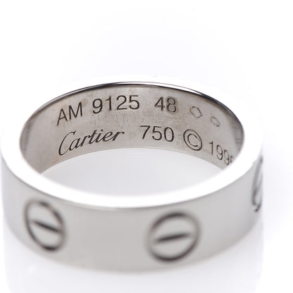 Cartier 18K White Gold 5.5mm LOVE Ring 48 4.5 4 of 4