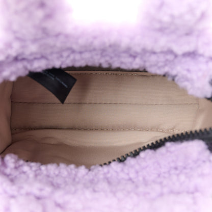 Marc Jacobs Faux Shearling Mini The Traveler Tote Bag Lilac 5 of 10