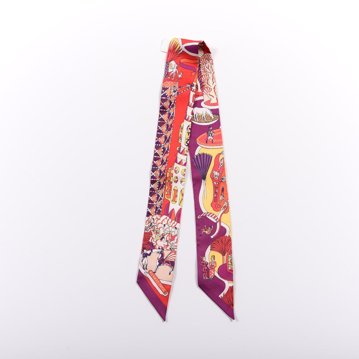 Silk Exposition Universelle Twilly Rouge Violet Jaune