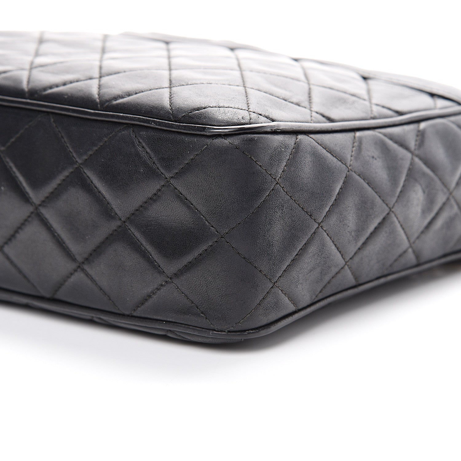 Chanel Lambskin Quilted CC Tassel Camera Case Black 11 of 13