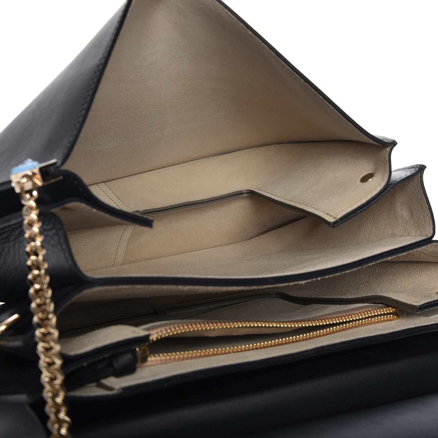 Chloe Suede Calfskin Medium Faye Shoulder Bag Black 5 of 8