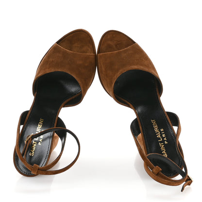 Saint Laurent Cachemire Jodie 95 Tanouk Platform Sandals 37 Land 2 of 9